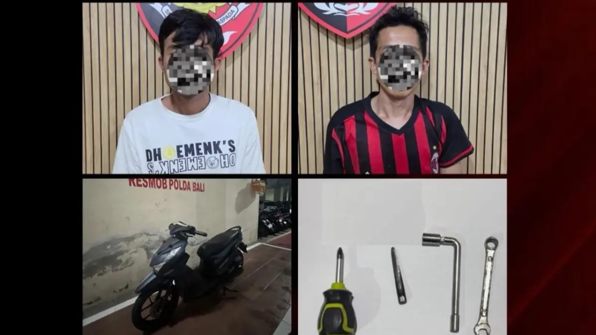 Dua residivis yakni SS, 33, asal Tasikmalaya, Jawa Barat, dan AR, 24, asal Sampang, Jawa Timur diciduk Polda Bali. (Istimewa) 