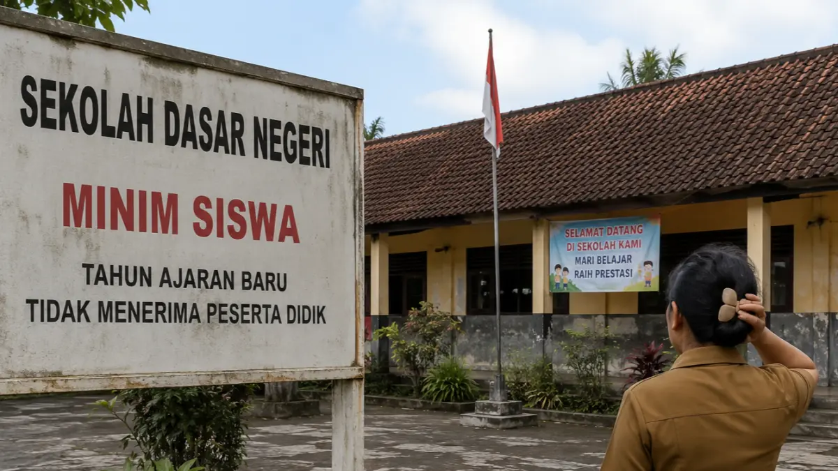 Ilustrasi. Kepala Bidang SD Dinas Pendidikan, Pemuda, dan Olahraga (Disdikpora) Karangasem I Made Adriana Putra menjelaskan, dari total 357 SD di wilayahnya, ada 13 sekolah yang menerima siswa baru di bawah lima orang.(Ai) 