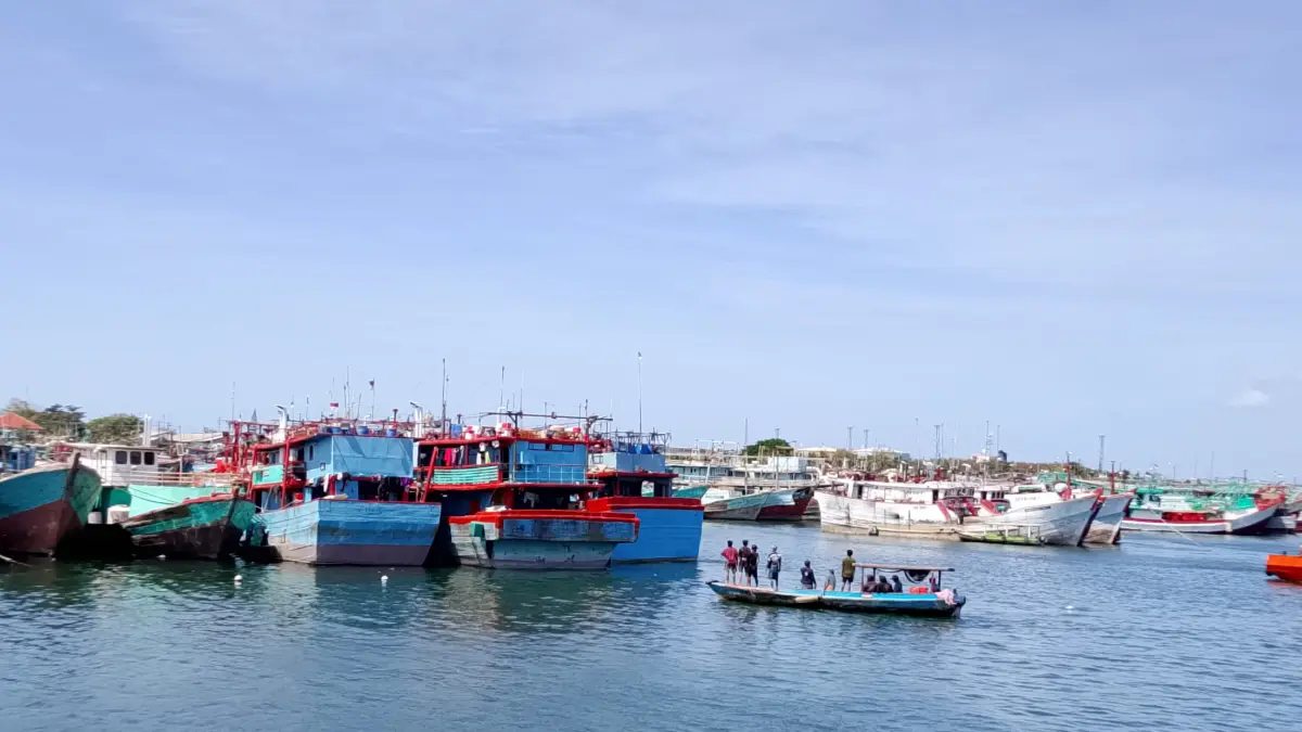 Kondisi kawasan Pelabuhan Benoa saat kunjungan kerja Menteri Koordinator Bidang Infrastruktur AHY, Senin (21/7) kemarin. (Istimewa) 