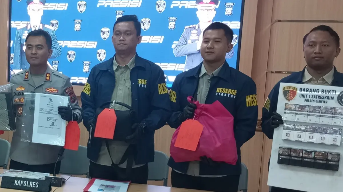 Polres Gianyar saat membongkar praktik pekerjaan anak di bawah umur sebagai pemandu lagu pada April 2026 lalu.(Foto Indra Prasetia)
