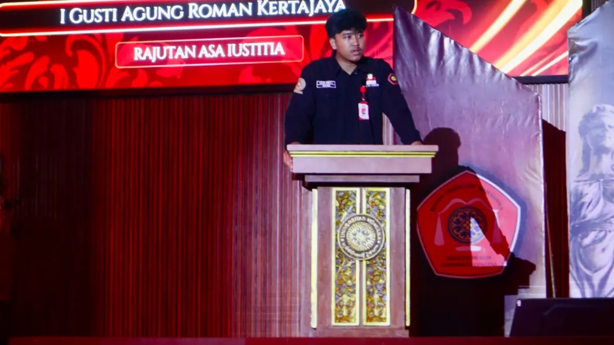 Ketua BEM FH Universitas Udayana, I Gusti Agung Roman Kertajaya atau yang disapa Gung Roman menyebut, korupsi telah menjadi tumor sosial yang menggerogoti bangsa Indonesia. (Istimewa)