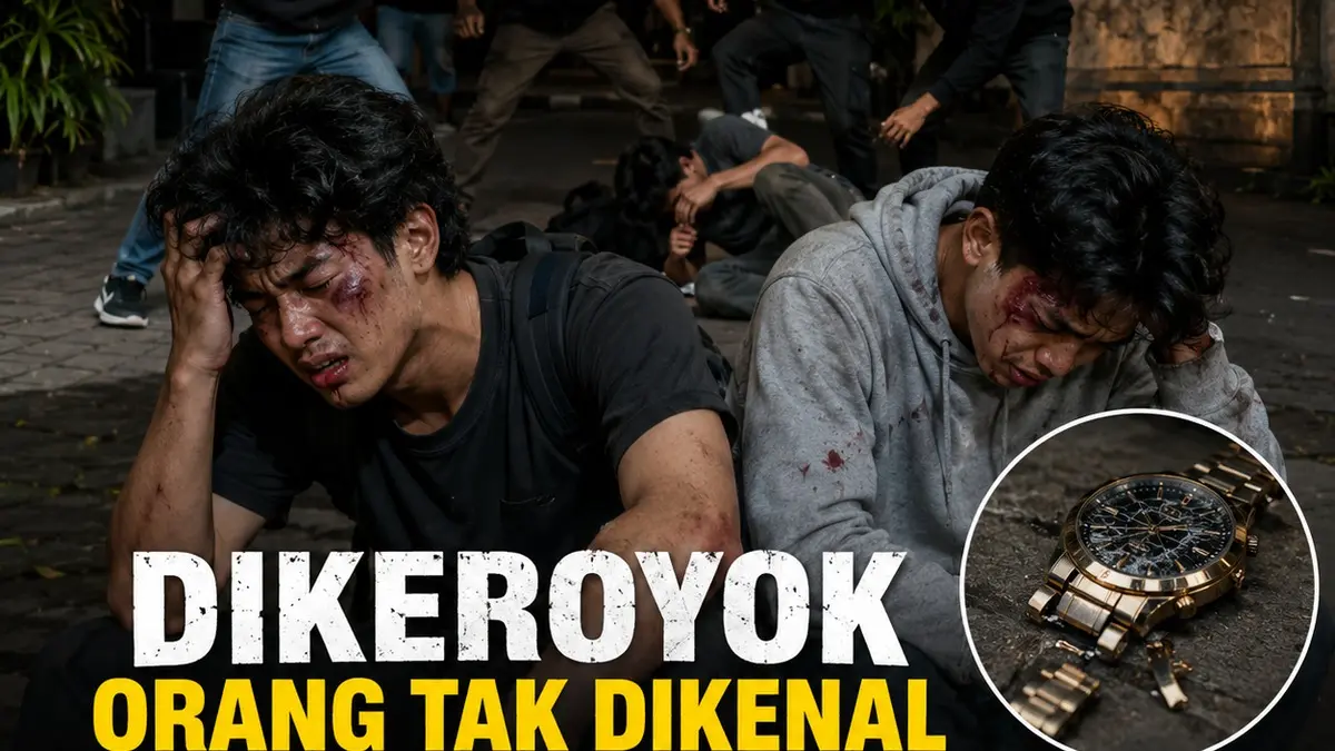 Dua mahasiswa asal luar daerah, Gading Takhta Akbar (20) dan Alida Ciretia Roulina Napitupulu (19), menjadi korban penganiayaan oleh orang tak dikenal (OTK) di Jalan Laksamana Basangkasa No. 177X, Seminyak, Kuta, Badung, pada Minggu (16/8/2026) sekitar pukul 00.30 WITA.(Ai)
