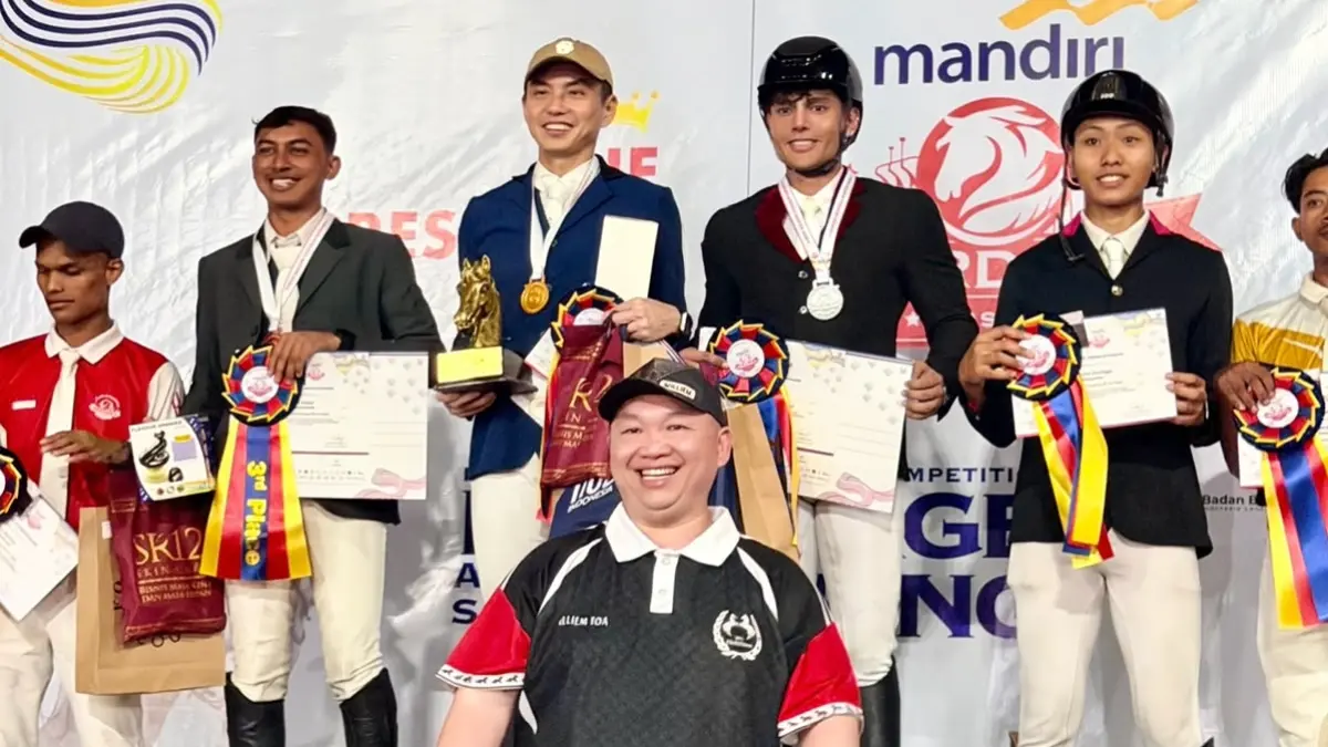 Satrio Wibowo berhasil meraih tiga podium di ajang bergengsi The President Cup National Competition yang diselenggarakan di Jakarta, oleh The Hub Indonesia bekerja sama dengan PORDASI.(Istimewa)