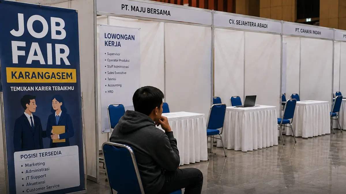 Job Fair Karangasem sepi peminat, gaji & lokasi jadi penyebab utama.(Ai)
