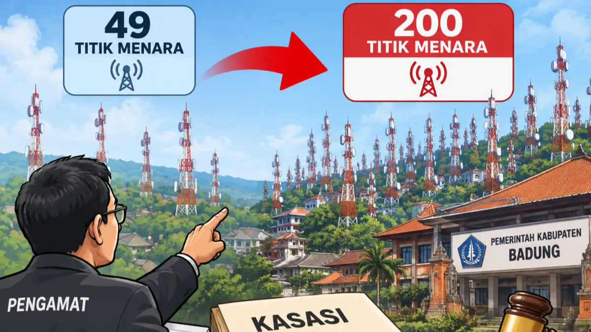 Ilustrasi, tower di kabupaten Badung. (Ai)