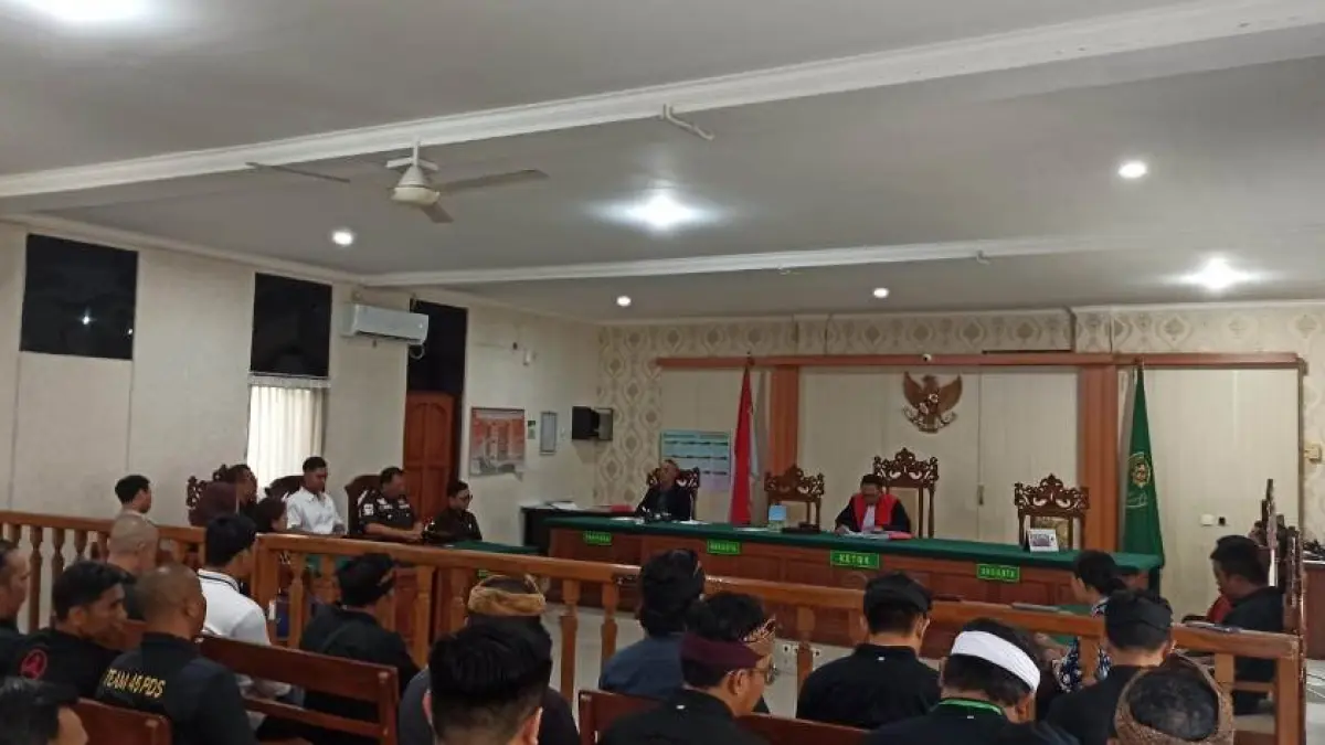 Sidang kasus di PN Denpasar( Foto Maulana Sandijaya)