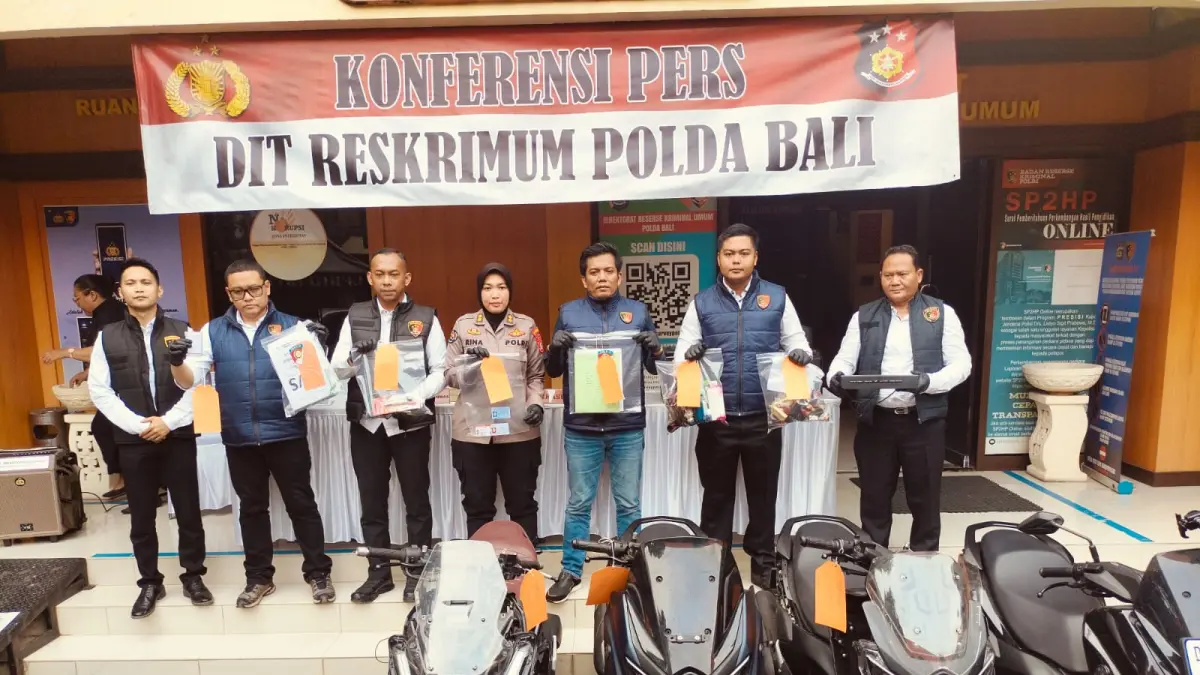 Polda Bali Bongkar Sindikat Rental Motor dan Mobil, Nama Desa Sidatapa Disebut, 5 Orang Ditangkap