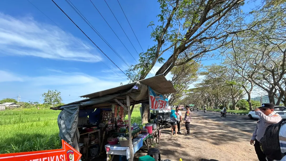 Warung di Jalan By Pass IB Mantra, Desa Kusamba, Kecamatan Dawan, Klungkung lokasi persetubuhan anak 11 tahun hingga hamil. (Humas Polres Klungkung) 