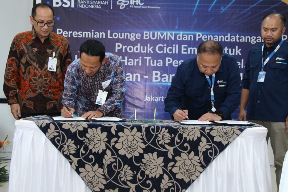 MOU: BSI menggandeng RS Pelabuhan Jakarta untuk penyediaan produk dan layanan Cicil Emas. (BSI untuk Radar Bali)