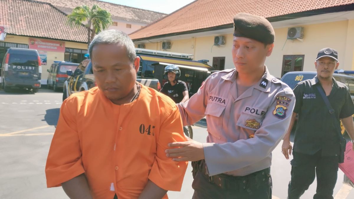 HUNI BUI: Tersangka Ketut Sumadia ditahan karena mencuri sepeda motor, padahal niatnya cari rongsokan.