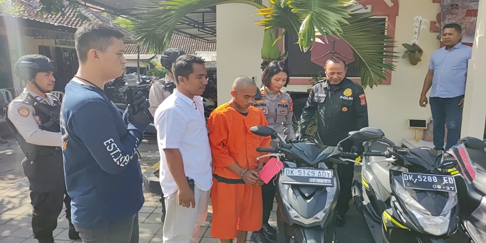 Polsek Densel mengamankan pelaku curanmor yang hendak kabur ke Jawa.