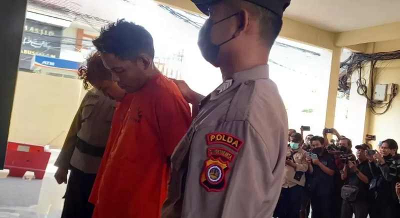 LUAR BIASA KEJAM : Pelaku mutilasi Sleman ditangkap Polda DIJ dalam pelariannya di Bogor, Jawa Barat. (Radar Jogja)