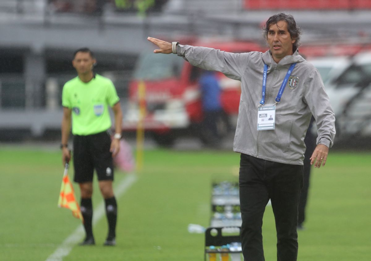 EVALUASI: Pelatih Bali United Stefano Teco Cugurra akan melakukan evaluasi besar-besaran atas anak asuhnya pasca ditahan imbang Persik Kediri.
