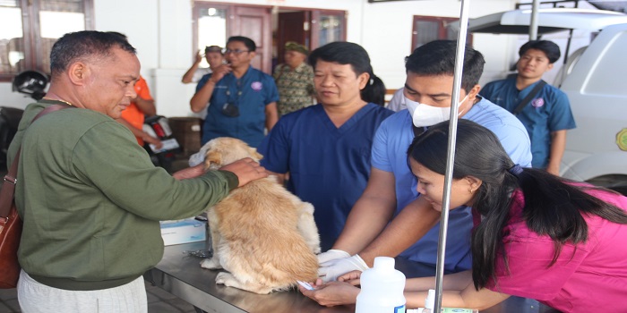 Vaksinasi terhadap hewan penyebar rabies di Buleleng.