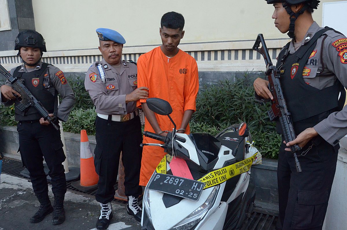 DITAHAN: Driver GrabBike diduga bernama Wangkadasih Dever diamakan melakukan aksi bejat terhadap cewek asal Brasil, LGW, 26, pada 5 Agustus 2023 lalu.