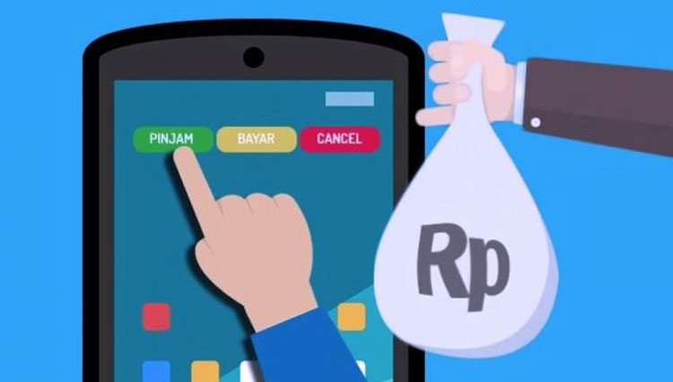 PINJOL: Ilustrasi pinjaman online yang menggurita di ranah media sosial. Data OJK, guru paling banyak jadi korban.