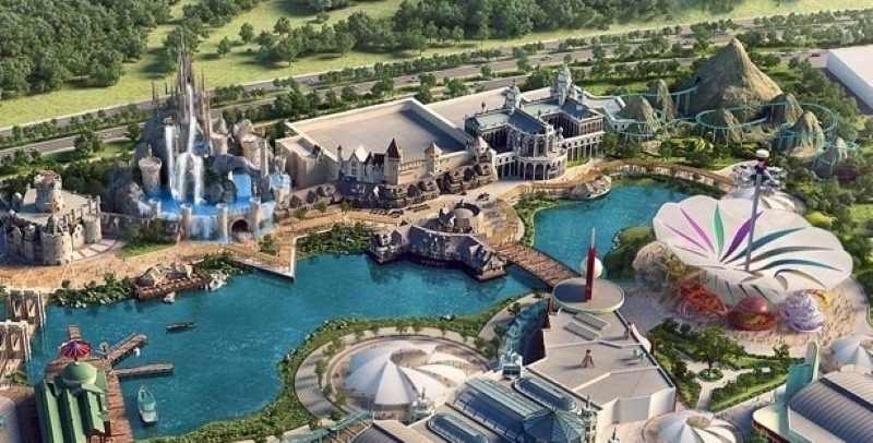 TERBESAR DI ASIA TENGGARA : Ilustrasi rencana KBS Park yang menggandeng Paramount Pictures Corporation, Amerika. Kabar ini sudah mencuat setahun lalu. (south china morning post).
