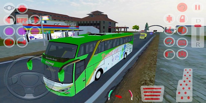 Ilustrasi simulasi permainan bus.