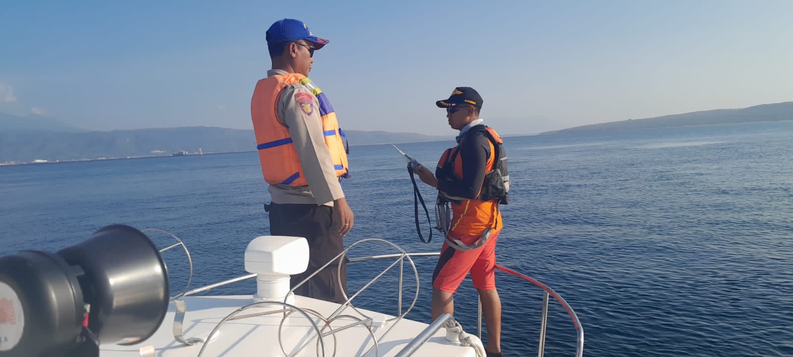 NIHIL: Pencarian korban hilang di Selat Bali oleh tim sar gabungan, Minggu (13/8).