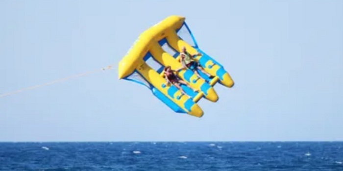 Ayah-anak asal Jepang alami kecelakaan saat bermain flying fish di Water Sport Bali Coral Tanjung Benoa, Jumat 18 Agustus 2023.