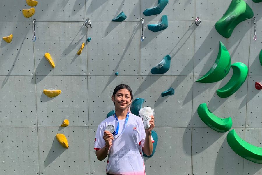 IKUTI JEJAK: Kadek Adi Asih, atlet panjat tebing asal Gitgit Buleleng ikuti jejak Desak Rita ke ajang internasional.