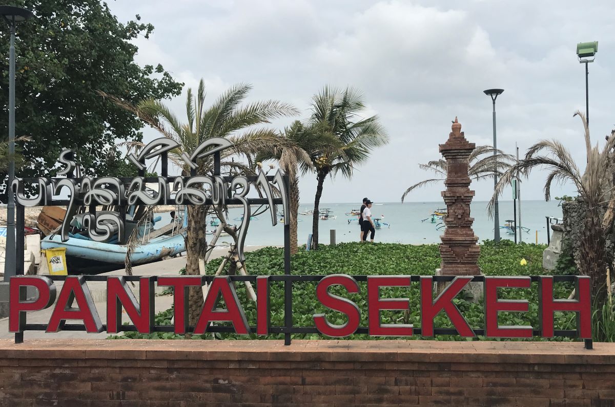 INDAH: Pantai Sekeh Seminyak, Badung Bali yang  punya pesona setelah penataan.