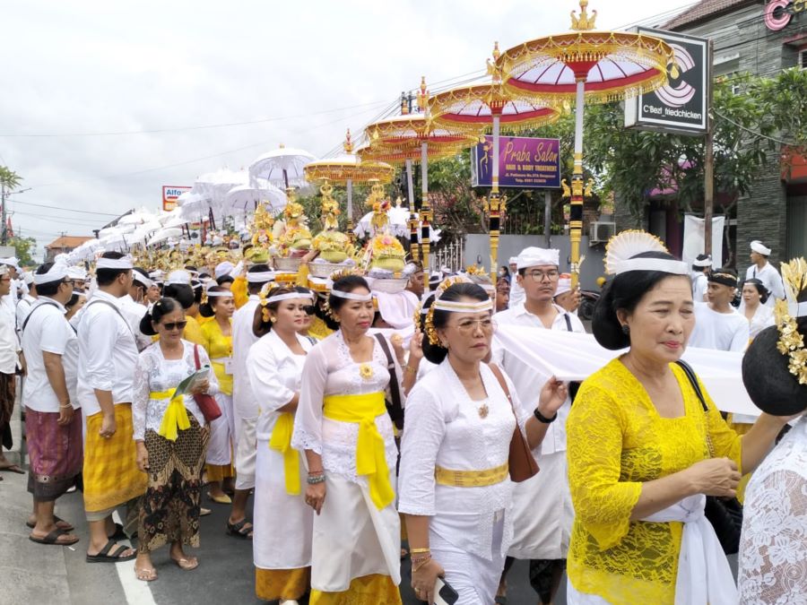 RITUAL KHUSUS: Karya Agung Dudonan Karya Atma Wedana Maligya Jangkep  Ida Tjokorda Ngurah Jambe Pemecutan IX di Puri Agung Denpasar (14/9/2023).