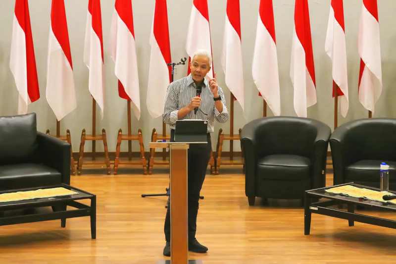 OPTIMISTIS : Bacapres dari PDIP Ganjar Pranowo diyakini bisa menang satu putaran. (DERY RIDWANSAH/ JAWAPOS.COM)