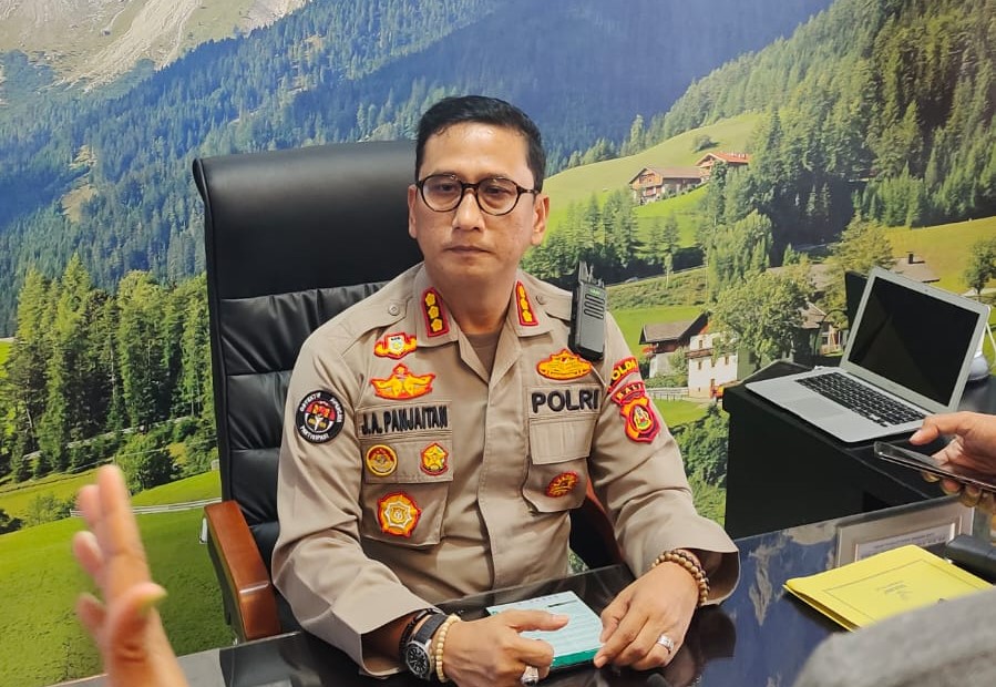GELAR PERKARA: Kabid Humas Polda Bali  KombePol Jansen Aviatus Panjaitan menerangkan perkembangan kasus lift maut Ayuterra Resort Ubud Gianyar.