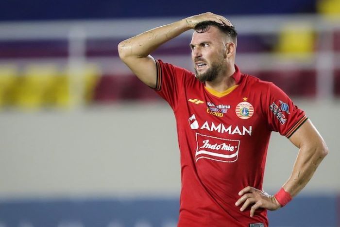 BELUM PULIH: Jelang kontra Bali United, penyerang Persija Jakarta, Marko Simic dikabarkan belum pulih dari cedera.