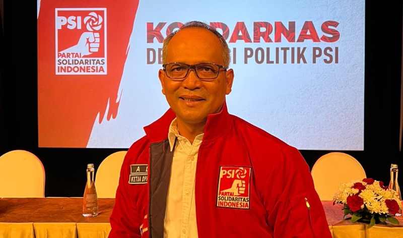 SIAP SAMBUT KETUM BARU : Ketua DPW PSI Bali I Nengah Yasa Adi Susanto menghadiri Kopdarnas di Jakarta dan siap menyambut Kaesang Pengarep.(istimewa)
