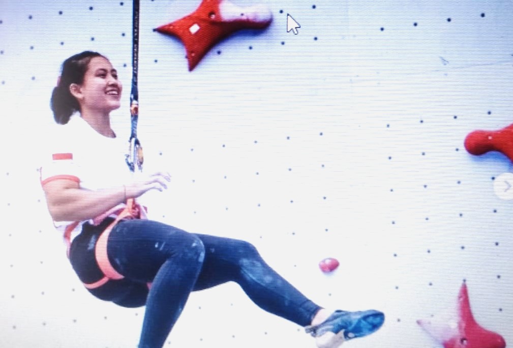 PECAH REKOR: Atlet panjat tebing putri Indonesia Desak Made Rita Kusuma Dewi. (foto:Instagram)