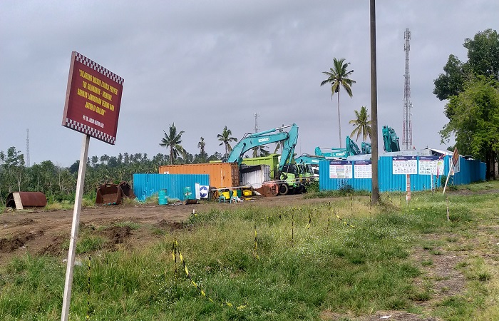 Lokasi pembangunan jalan tol di Pekutatan, Jembrana.