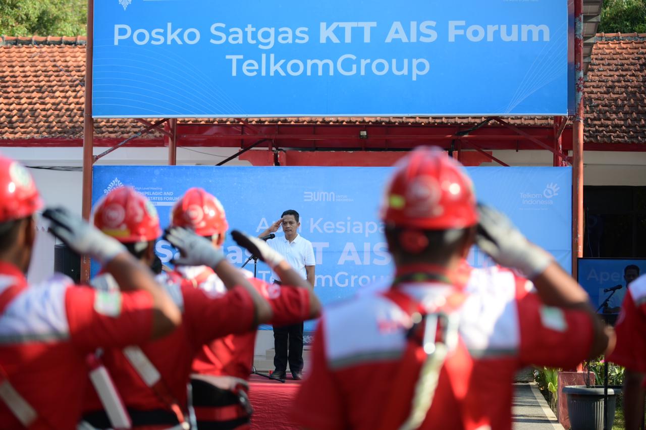 APEL KESIAPAN: Sebanyak 150 personil disiapkan pihak TelkomGroup dalam perhelatan KTT AIS 2023 di Nusa Dua.