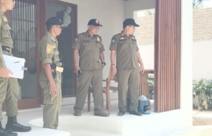 Sidak yang dilakukan Satpol PP Gianyar, menemukan dua villa sudah dibangun namun diduga tak berijin.