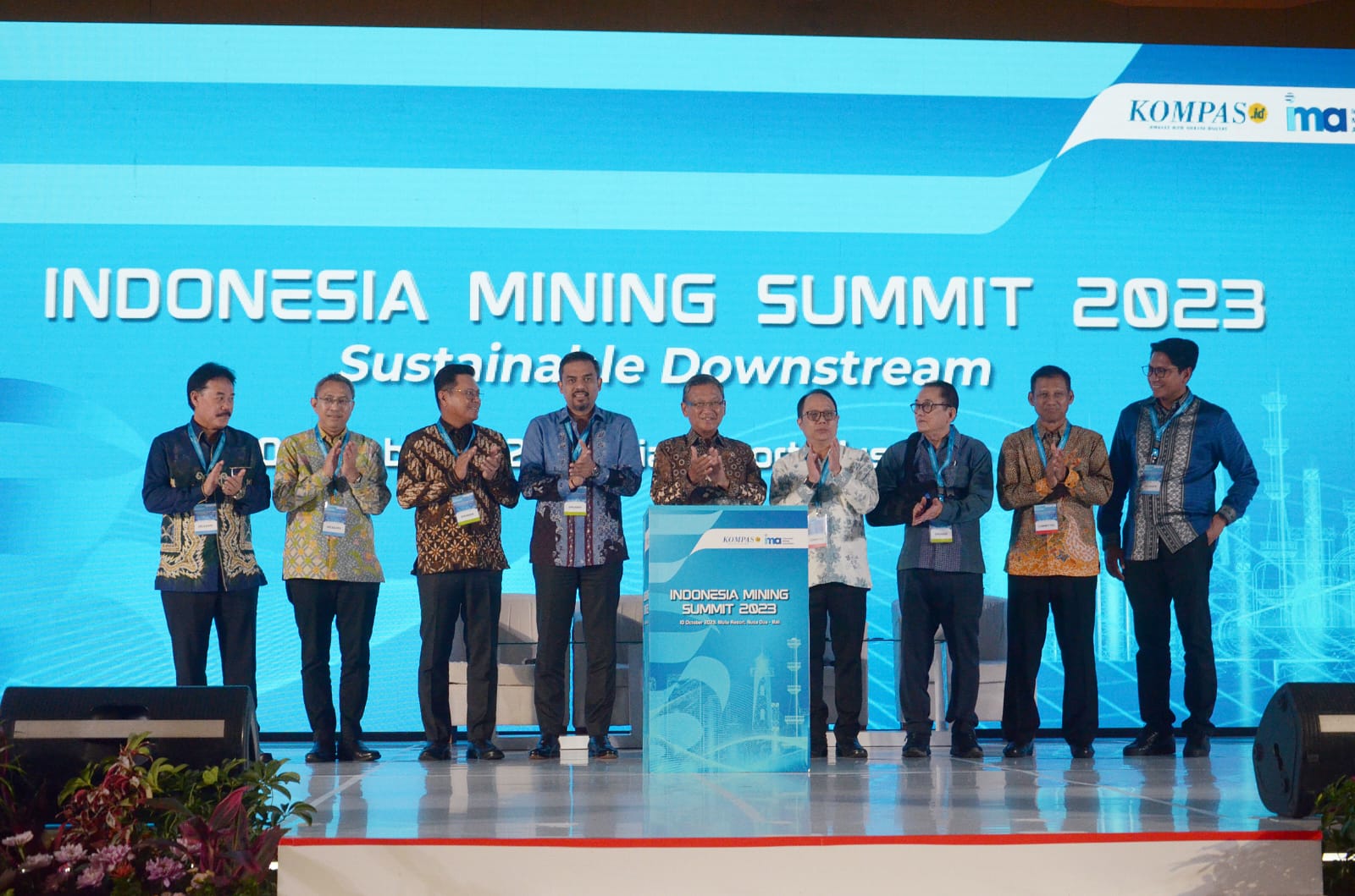 POTENSI EKONOMI: Perhelatan Indonesia Mining Summit 2023 yang difasilitatori Indonesia Mining Assosiation (IMA) di Nusa Dua Bali.