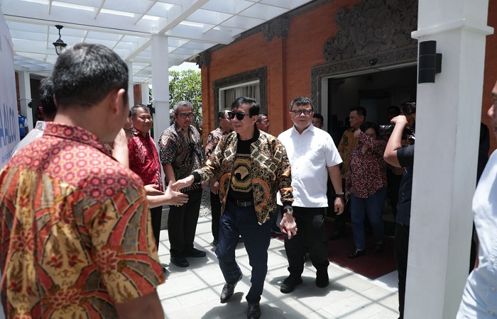 Menteri Hukum dan Hak Asasi Manusia Republik Indonesia, Yasonna H. Laoly, meninjau kesiapan venue yang akan digunakan kegiatan AALCO.