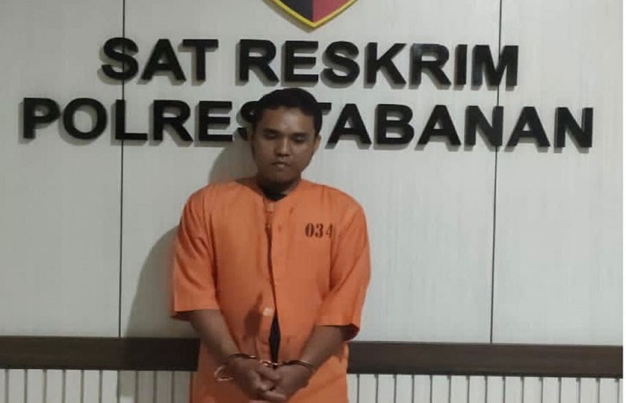 Tersangka Rudi Ardiyanti, pelaku pencurian spesialis dashboard berbagai jenis kendaraan dibekuk Polres Tabanan.