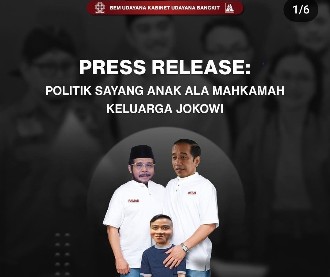 SERANGAN CYBER: Akun instagram BEM Universitas Udayana yang diretas pasca bikin postingan.