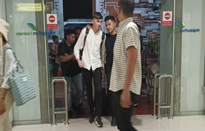 Khusanov Ulugbek Akhmadulla Ugli, 24, diamankan Tim gabungan di Bandara, Rabu 25 Oktober 2023.