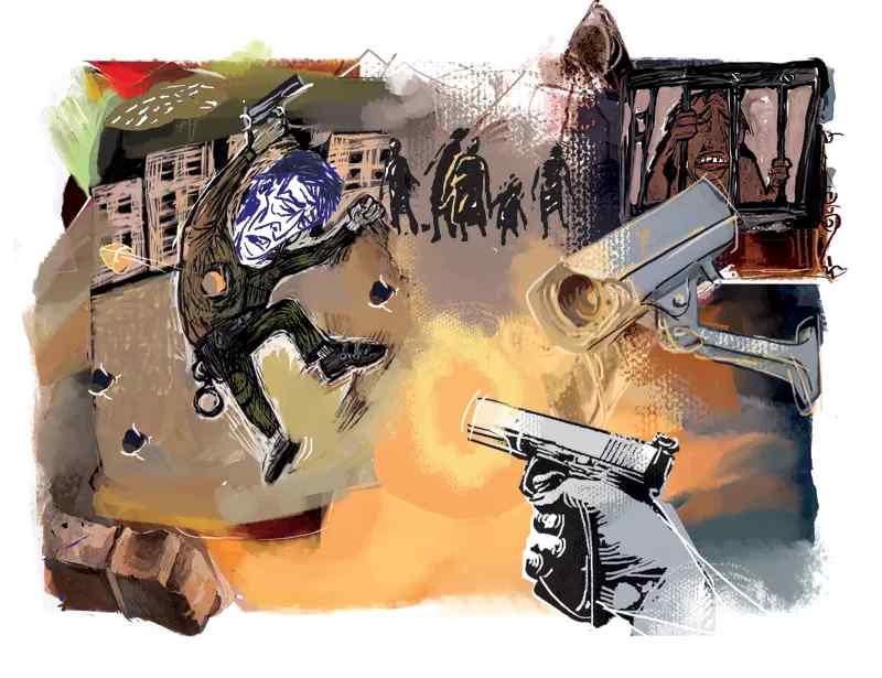 ilustrasi keributan dan penembakan(dok.jawapos.com)