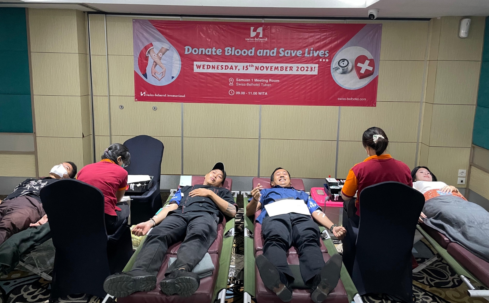 CSR: Donor darah di Swiss-Belhotel Tuban pada 15 November 2023. (Swiss-Belhotel Tuban)