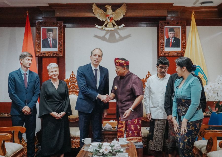 STRATEGIS: Pj Gubernur Bali SM Mahendra Jaya Duta Besar Prancis untuk Indonesia Fabien Penone, terkait pembahasan beberapa poin kerjasama strategis antara Bali dan Perancis