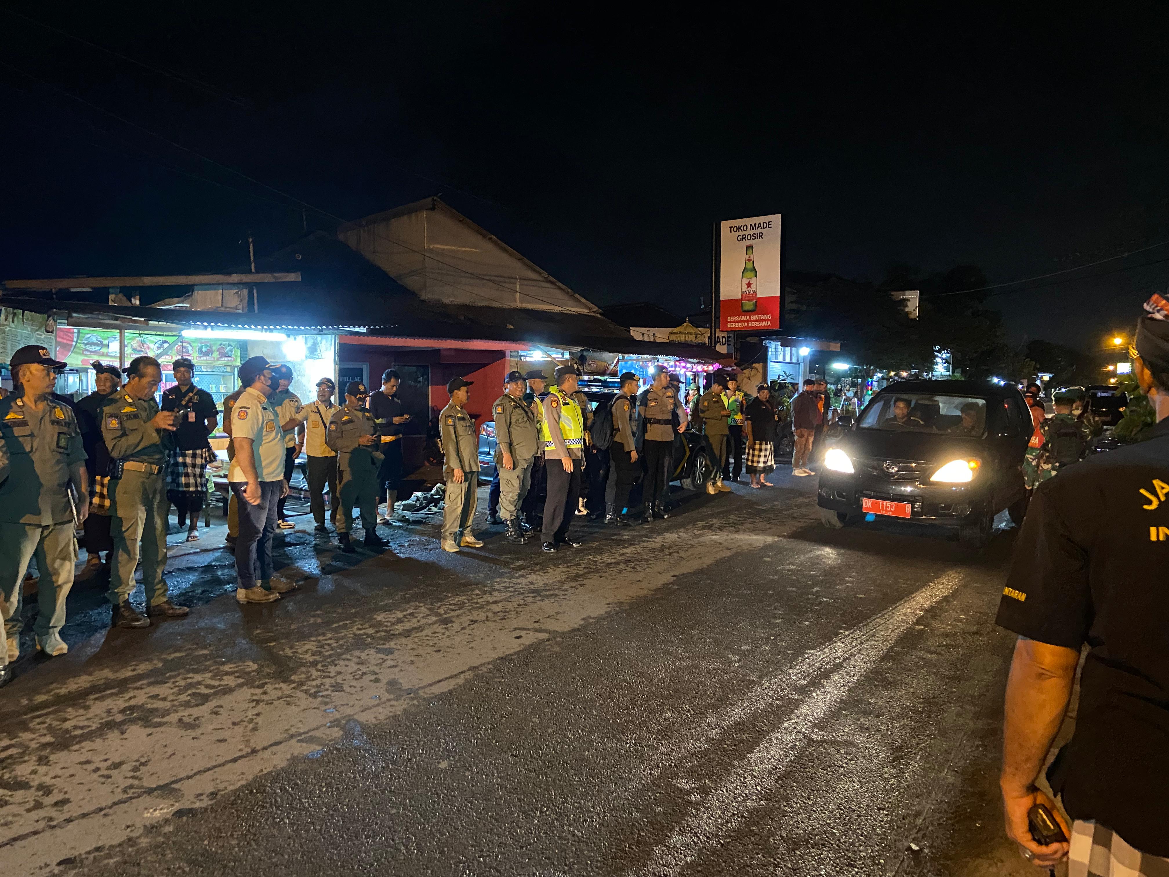 NIHIL: Aparat gabungan saat melakukan sidak di jalan Danau Tempe Sanur, sayang tanpa hasil (1/12/2023).