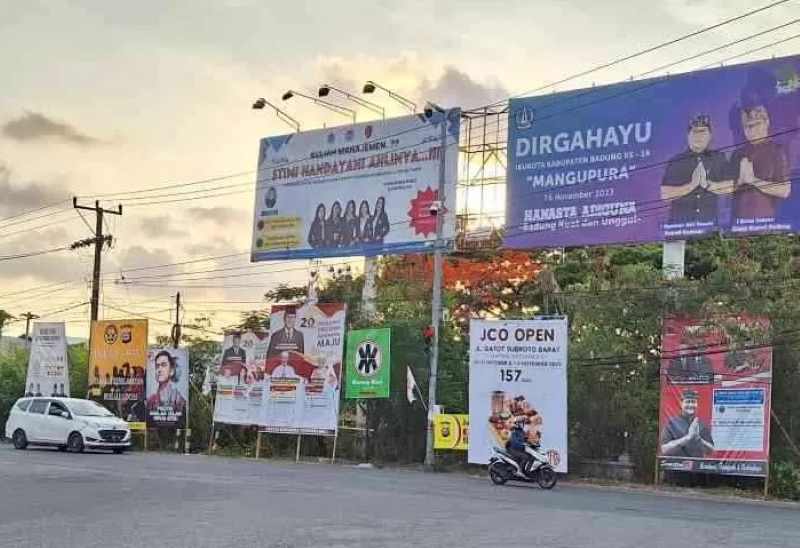 BALIHO KAMPANYE DI BADUNG : Tiga titik bakal dipilih untuk baliho resmi KPUD Badung. (dok.radar bali)