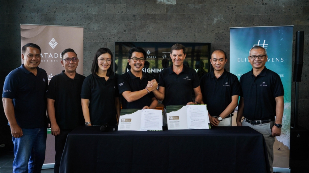 MOU: PT Jimbaran Hijau selaku pengembang Natadesa Resort Residence, meresmikan kerjasama dengan Elite Havens. (Natadesa Resort Residence)