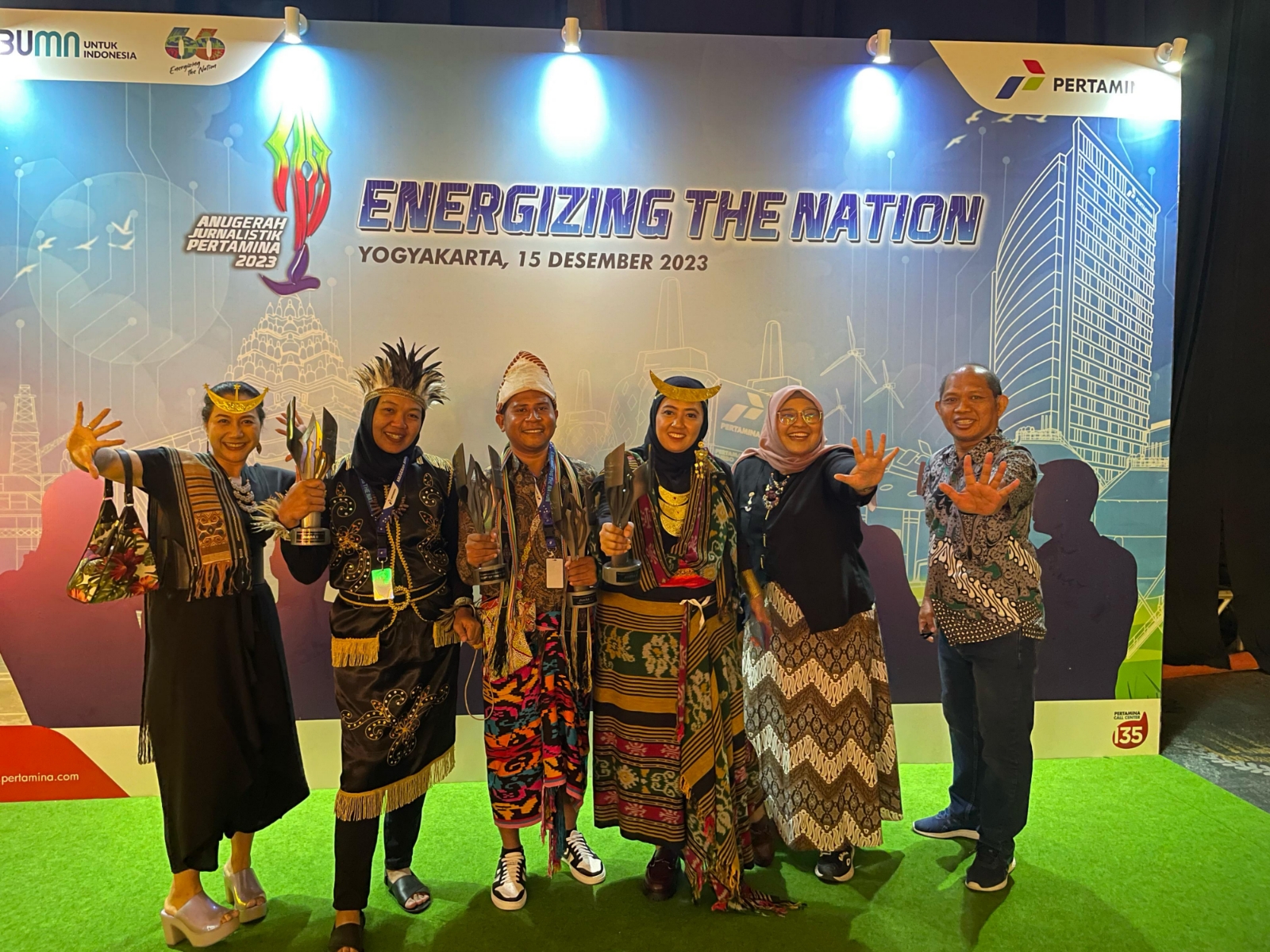 AWARD: Suasana malam penghargaan Anugerah Jurnalistik Pertamina yang bertempat di Yogyakarta, 15 Desember 2023. (Pertamina)