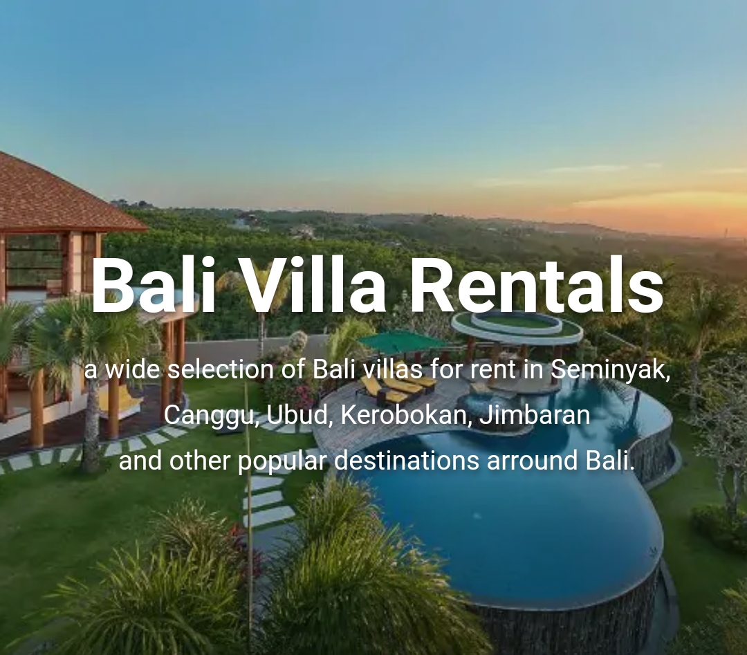 SENSASI: Menyewa villa di Bali dapat menjadi alternatif yang menarik.