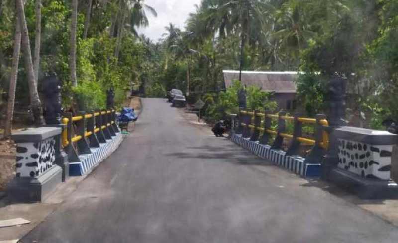 KELAR JUGA AKHIRNYA : jembatan Banjar Ambiarsari, Desa Blimbingsari, Kecamatan Melaya,  rampung dikerjakan akhir tahun 2023 lalu. (m.basir/radarbali)