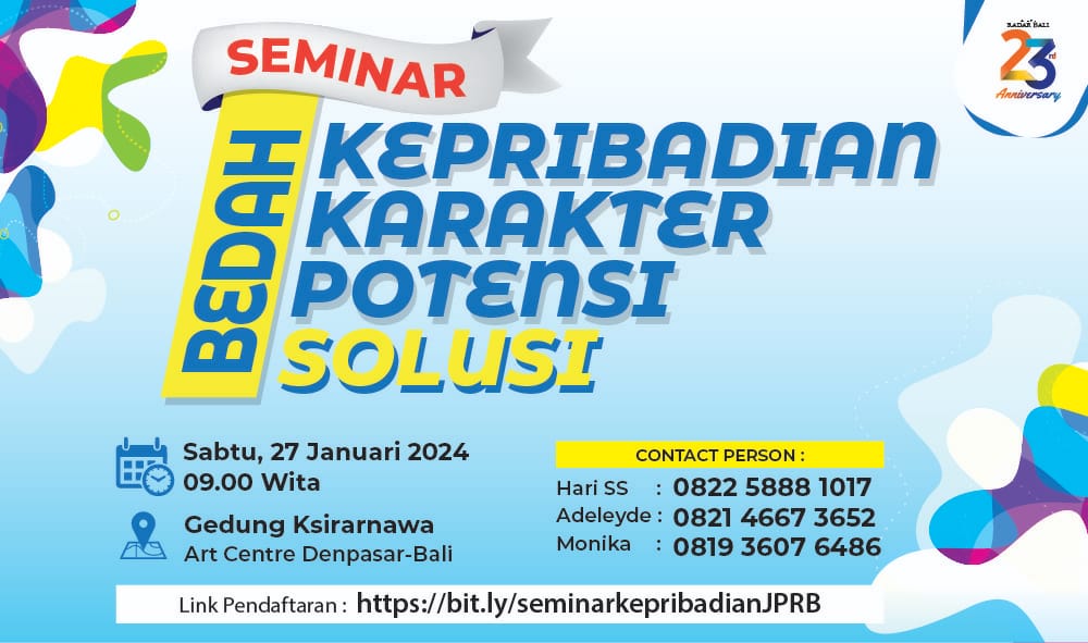 SEMINAR: Bedah Kepribadian karakter dan solusi